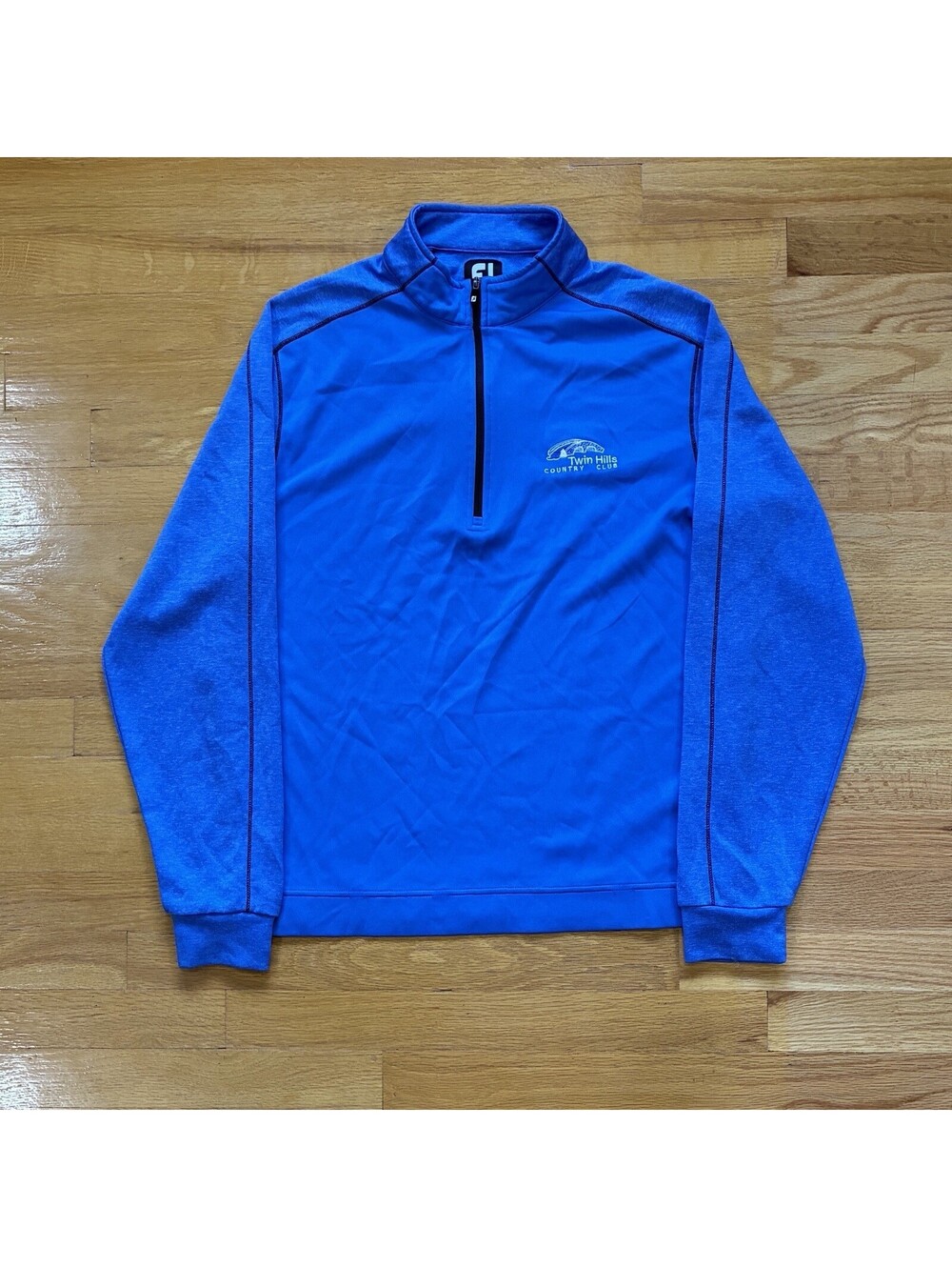 FootJoy Twin Hills Country Club Golf 1/4 Zip Pullover Blue Men’s Medium Top